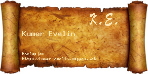 Kumer Evelin névjegykártya